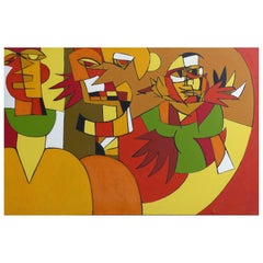 Mid-Century Modern Abstract Painting by Arnold Weber 6