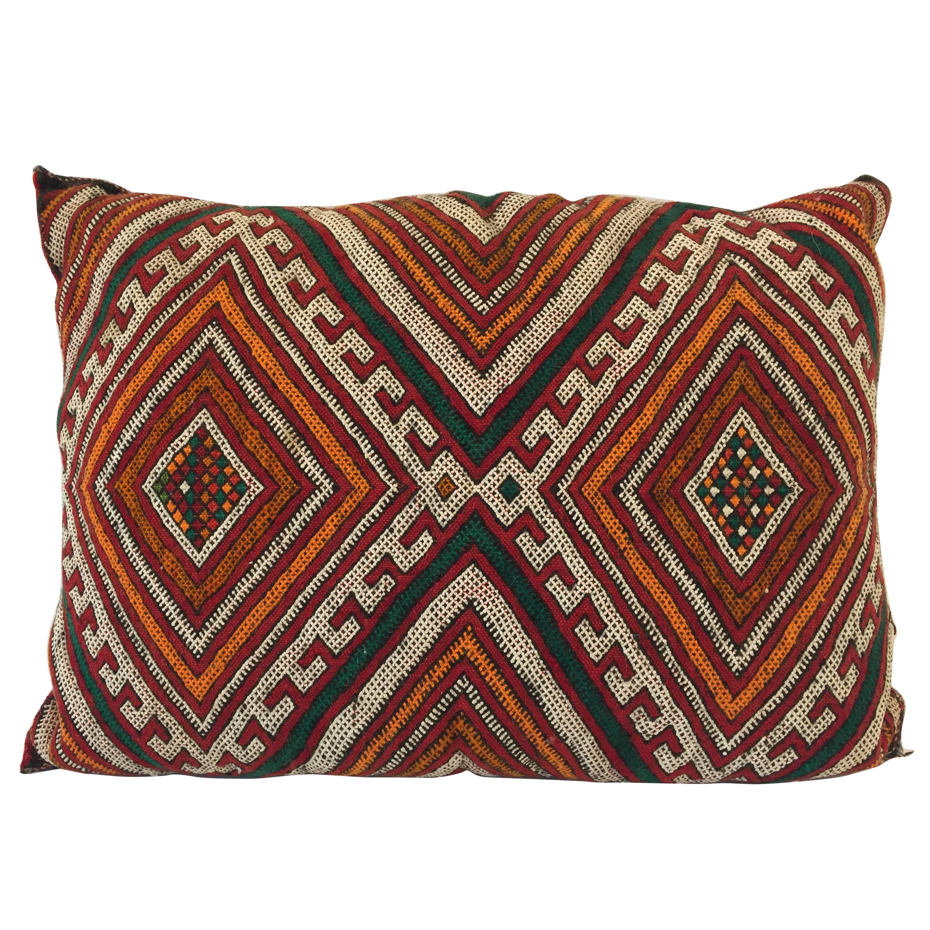 Moroccan Berber Tribal Pillow with African Designs