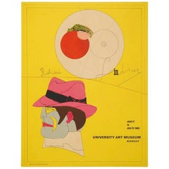 Vintage Richard Lindner U.C. Berkeley Exhibition Poster, 1969