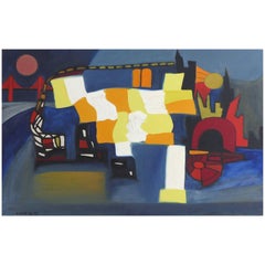 1968 Abstract Oil on Canvas by Arnold Weber 2