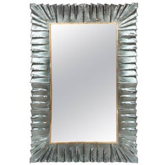 Modern Aqua Green Murano Glass Mirror