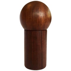 Rosewood Cylinder and Sphere Salt and Pepper Shakers