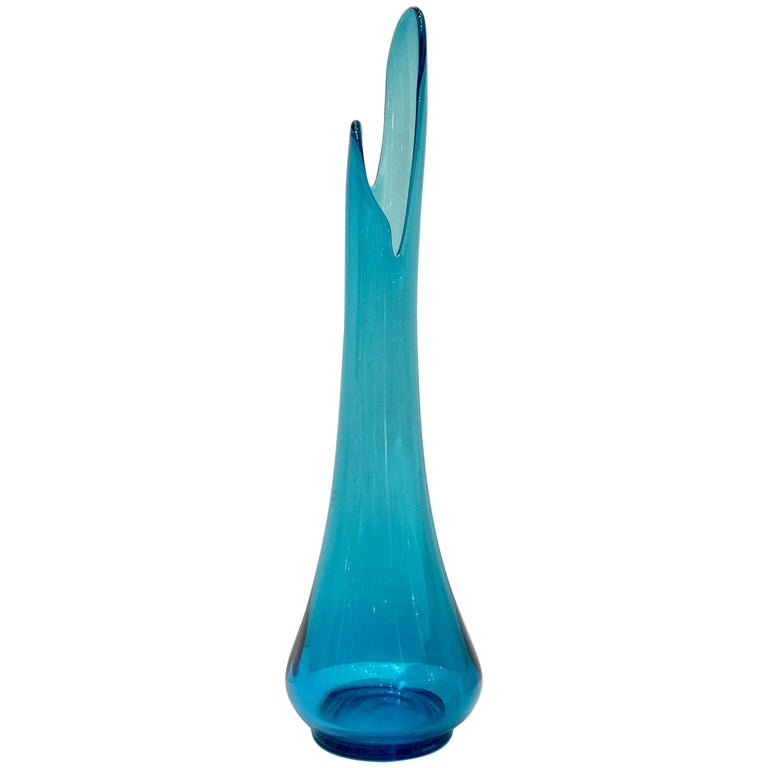 MidCentury Blown Art Glass Tall Slag Glass Vase at 1stDibs slag vase