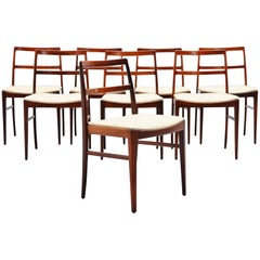 Arne Vodder Dining Chairs in Rosewood Model 430 Sibast Mobler, 1960