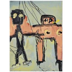 Robert Bakowski Painting Cobra Style, Belgium, 2001