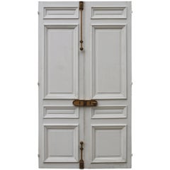 Pair of Antique Painted Oak Doors