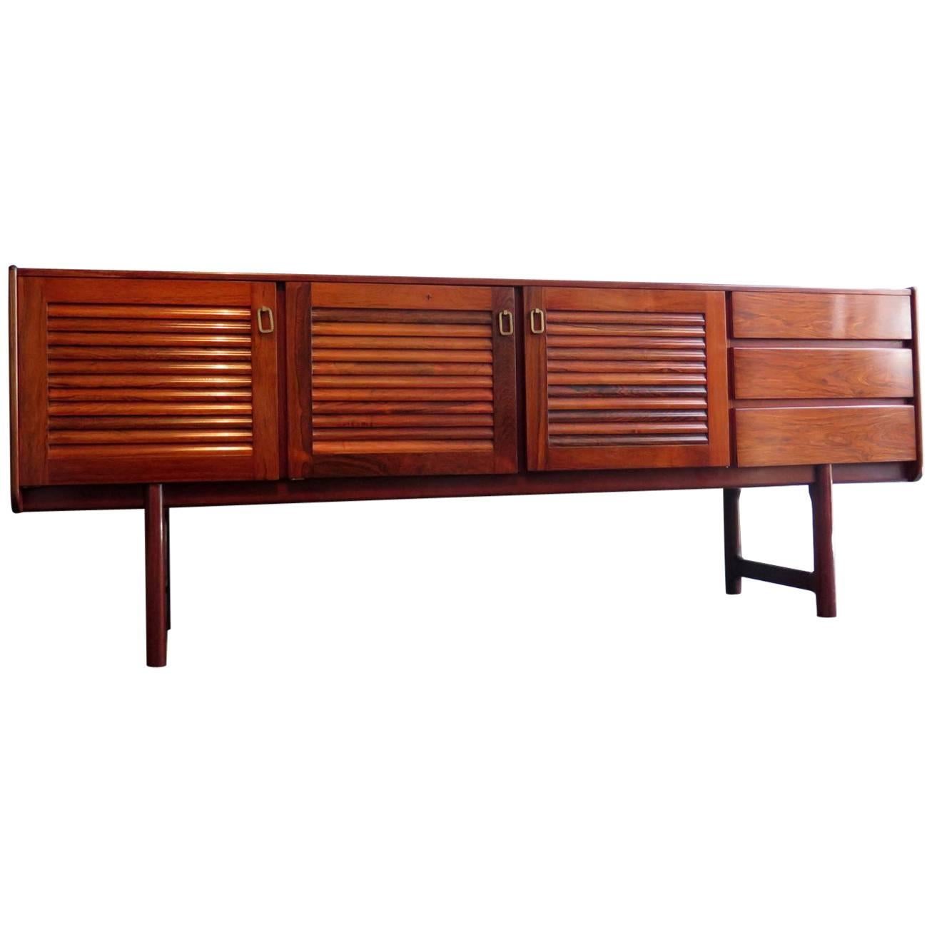 Rosewood McIntosh Sideboard with Brass Handlers For Sale
