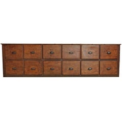 Large French Pine Apothecary Cabinet, 1950s 2