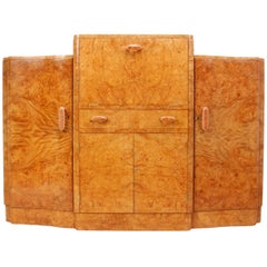 Art Deco Burr Maple Cocktail Sideboard 4