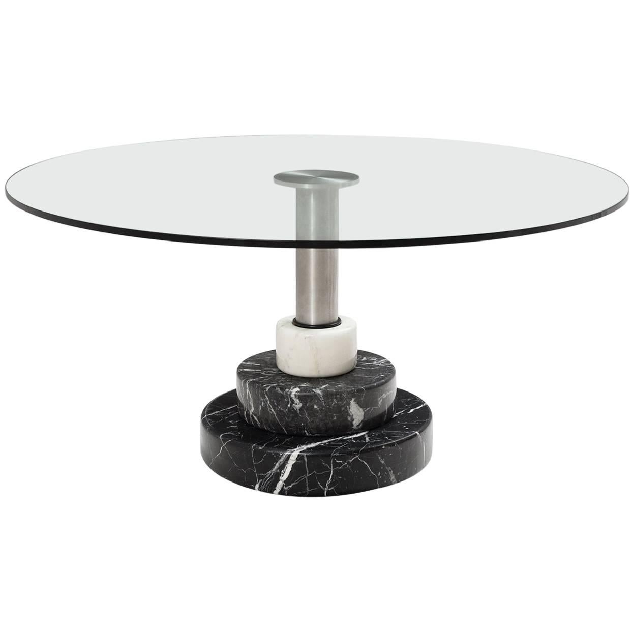 Lodovico Acerbis & Giotto Stoppino Dining Table in Marble and Glass