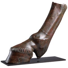 Antique Lifesize Roman Bronze Horse Foot, 100 AD