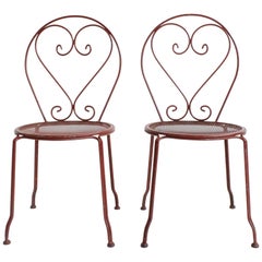 Set of 37 Iron Garden Chairs