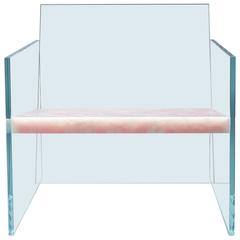 How Fragile This Love Glass and Stone Contemporary Lounge Chair
