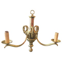 Retro Brass Gazelle Chandelier by Chapman