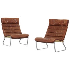 Pair of Danish German Lounge Chairs by Jorgen Kastholm for Kill International