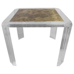 Les Prismatiques Lucite and Marble Games or Dining Table 7