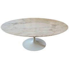 Eero Saarinen Round Marble Knoll Tulip Cocktail Table