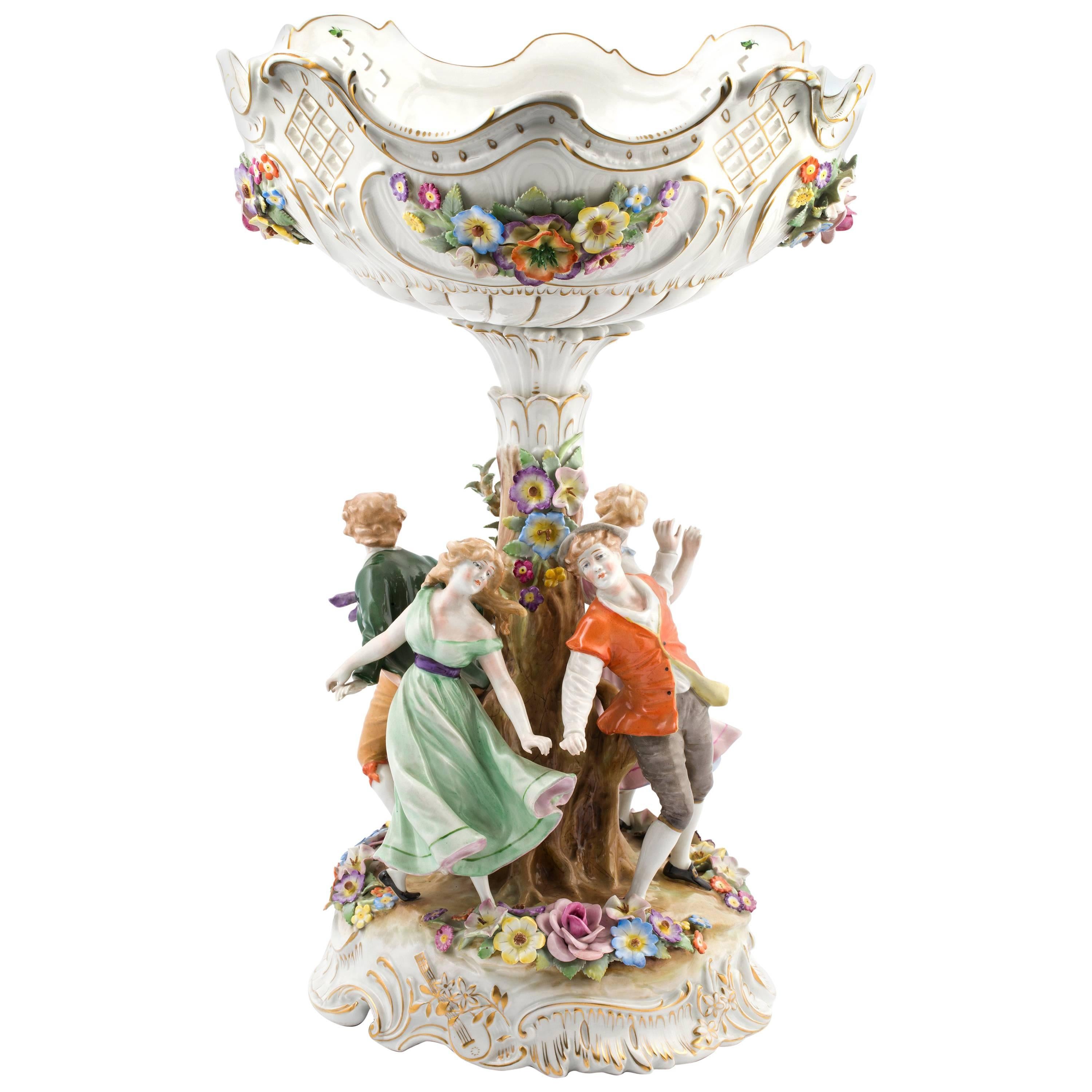 Porcelain Centrepiece by Ernst Bohne Sohne, Rudolstadt, 1937 For Sale