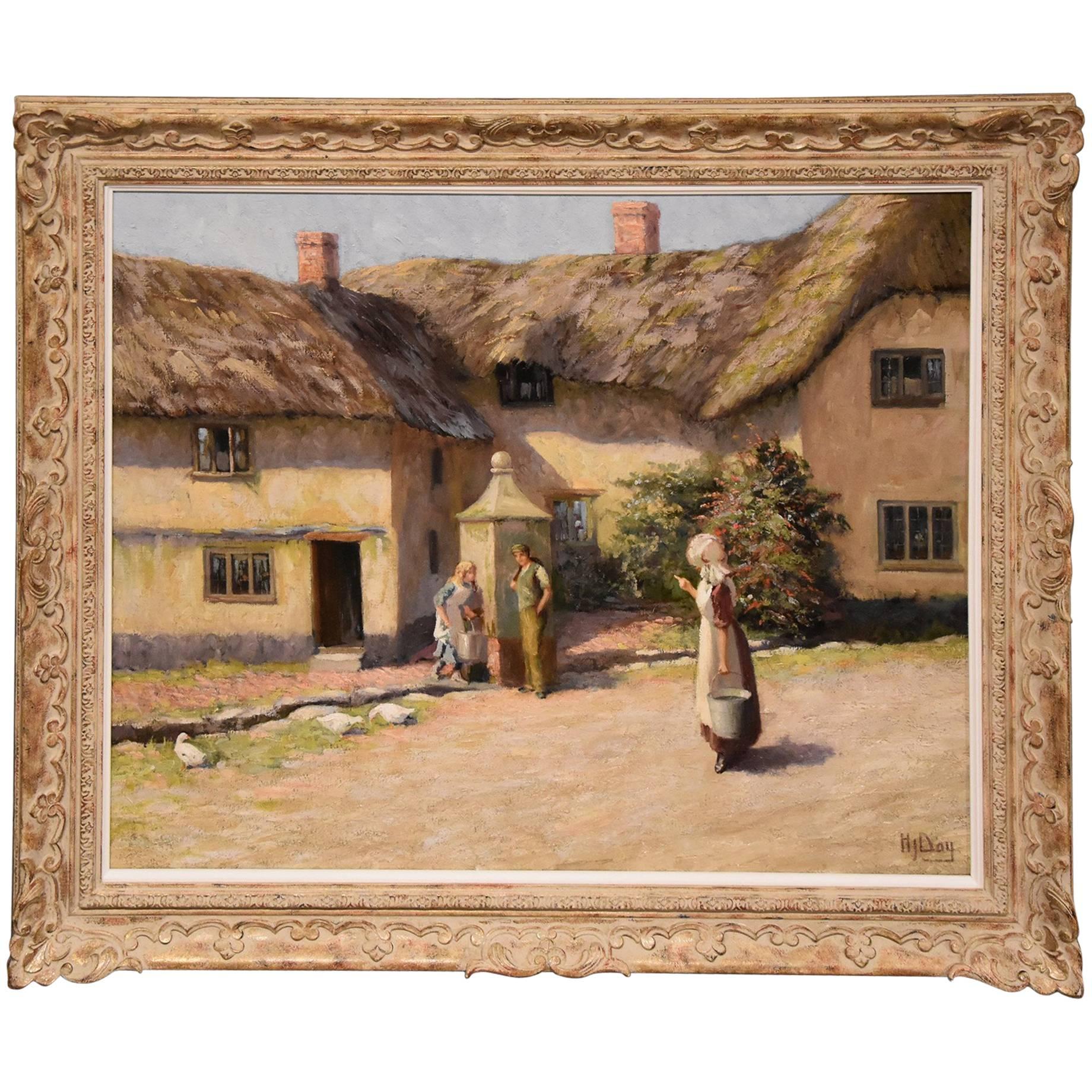 "Shephards Cottages Beer Devon" by Herbert John Day