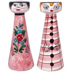 Salt and Pepper Shakers Made in Italy for Raymor, Comical Couple, 1960s