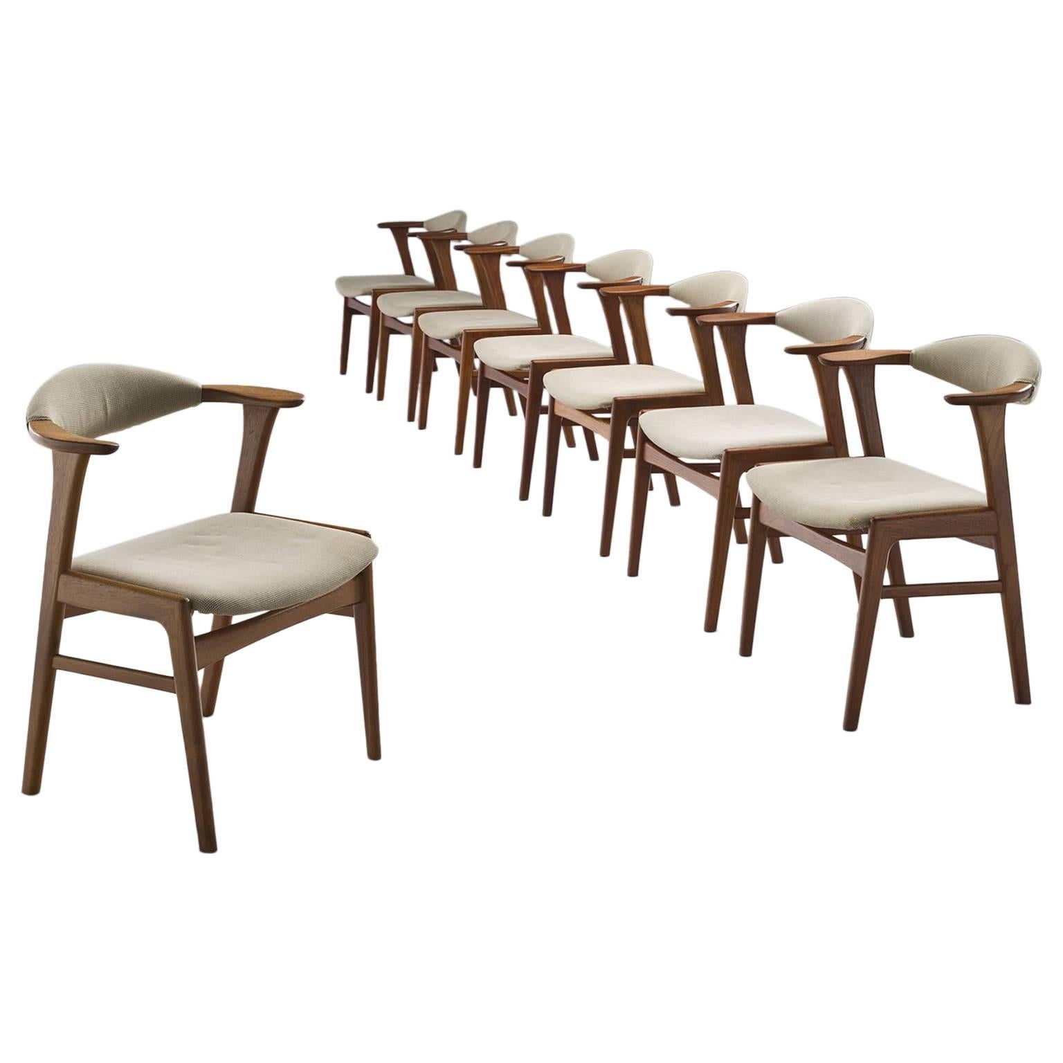 Erik Kirkegaard Set of Eight Teak Dining Chairs