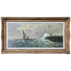 Antique Framed Oil Painting on Canvas