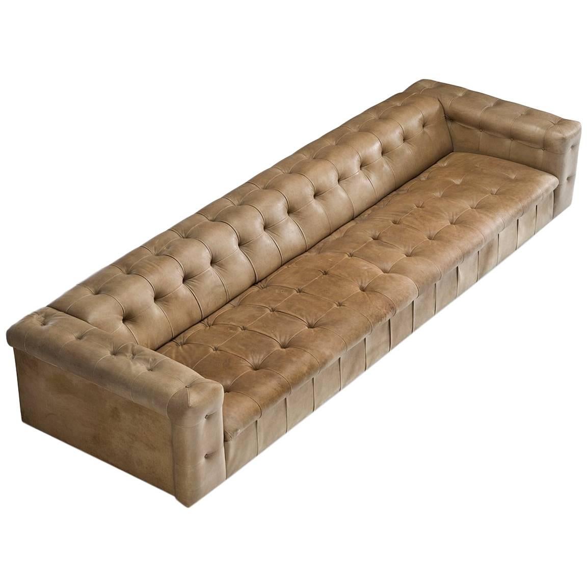 Grand De Sede Caramel Leather Sofa by Robert Haussmann