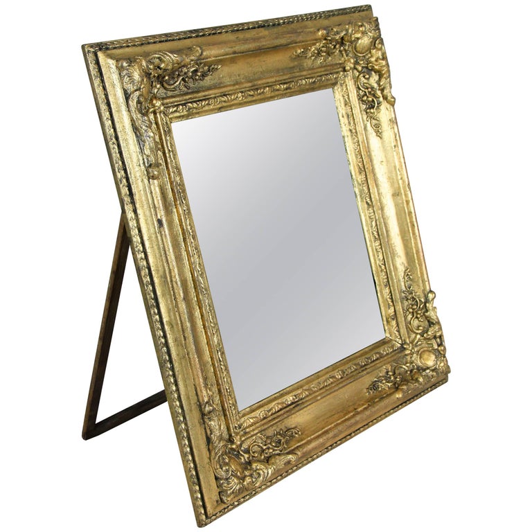 French Wall Mirror Table Composition Gold France Circa 1860