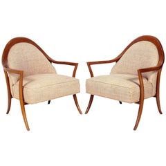 Pair of Curvaceous Lounge Chairs by T.H. Robsjohn-Gibbings