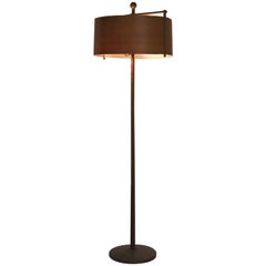 Danish Floor Lamp in Wenge and Pine, 1950s 8