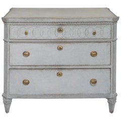 Neoclassical Chest of Drawers with Frieze of Interlocking Rings