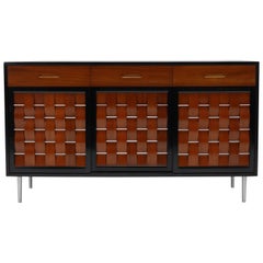 Woven Front Credenza by Edward Wormley for Dunbar