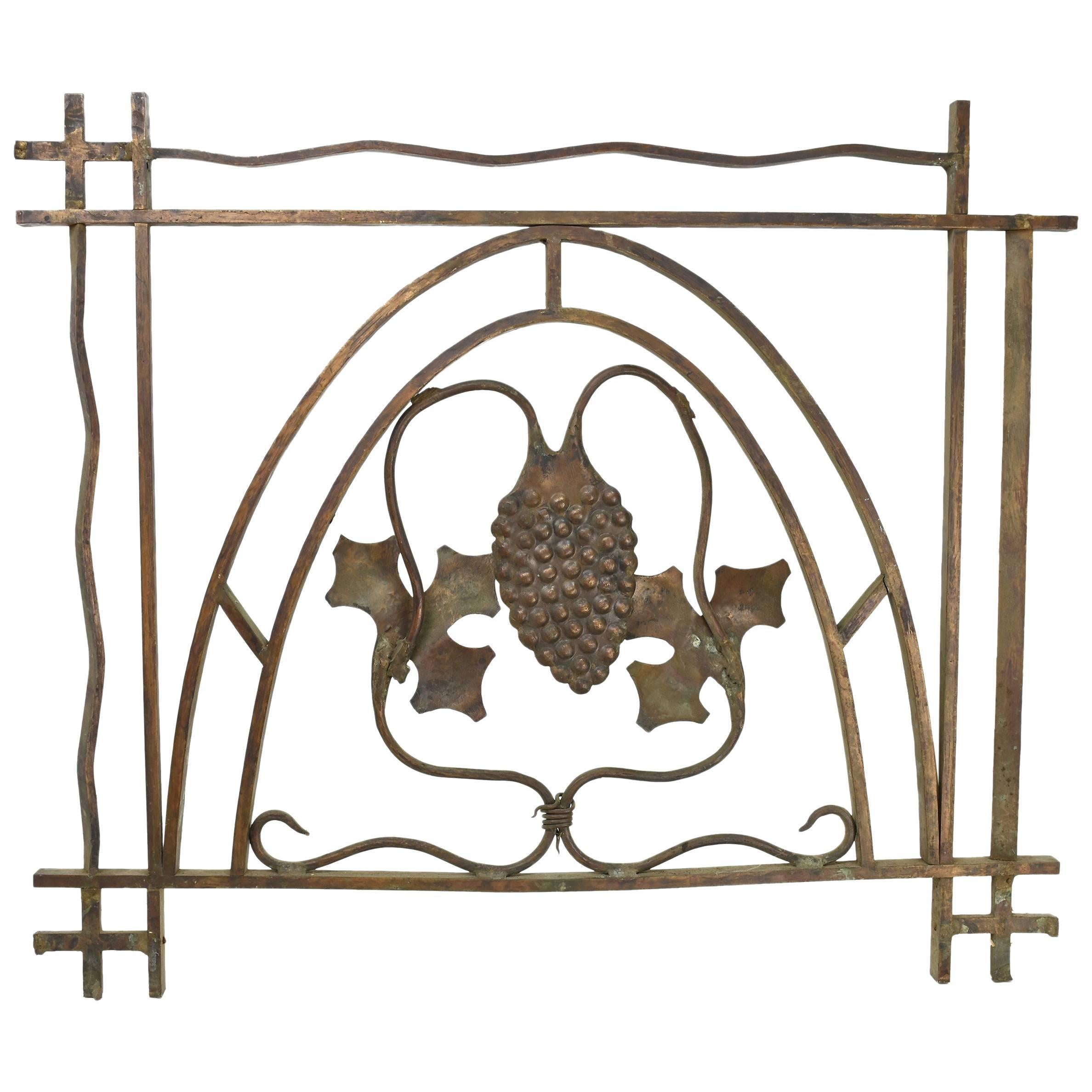 Bronze Grape Leaf Bank Teller Gate