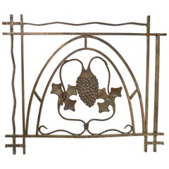 Antique Bronze Grape Leaf Bank Teller Gate