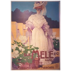 Large Italian Art Nouveau Period Fashion Poster, circa 1900 11