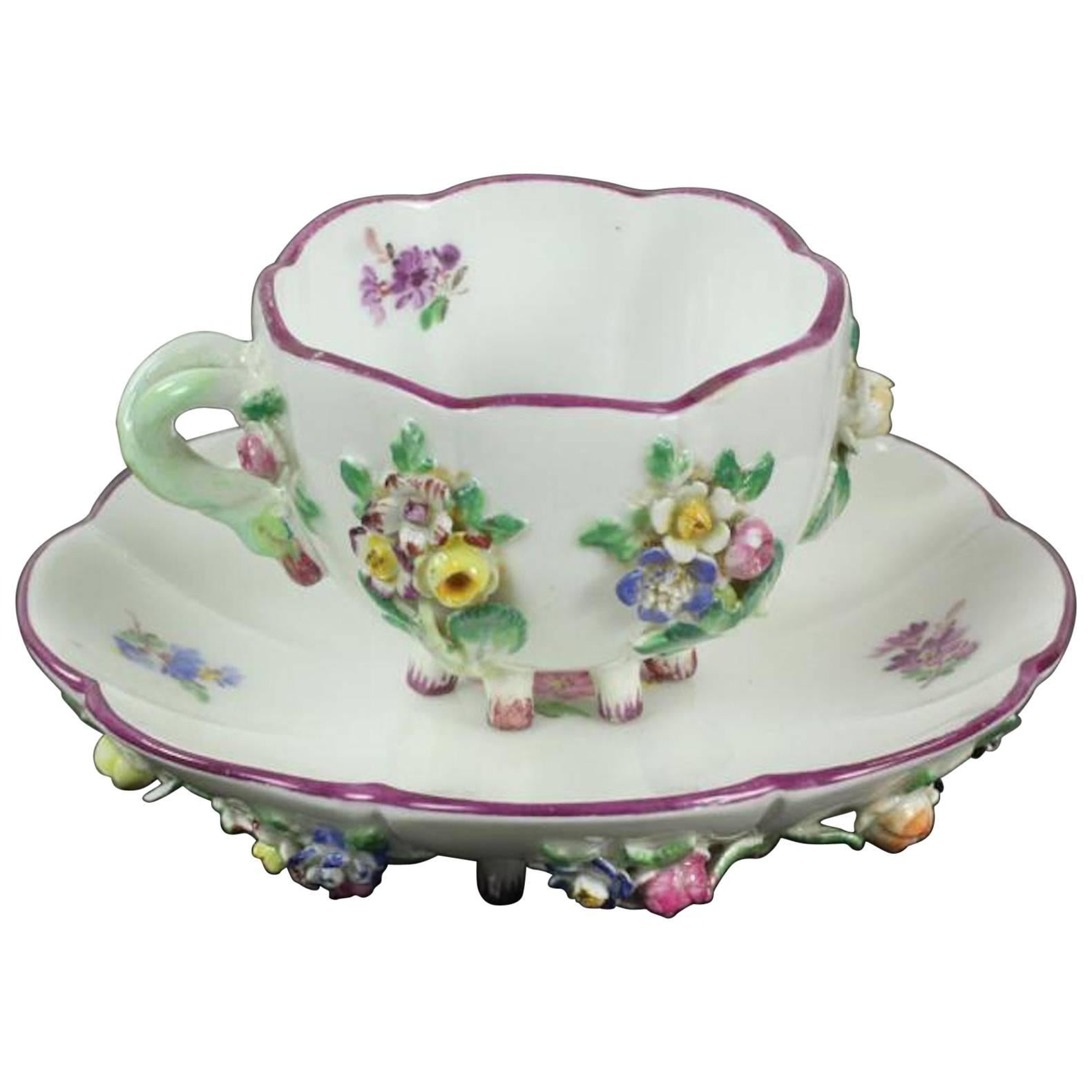 19th Century Meissen Cup and Saucer For Sale