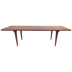 Vintage Modern Slat Bench Coffee Table 10