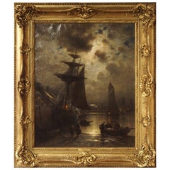 Antique French Oil Painting by Georges Maroniez