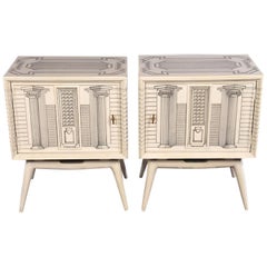 Pair of Architectural End Tables in the Manner of Fornasetti 10