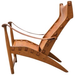 Mogens Voltelen Copenhagen Chair in Cognac Leather, Denmark, 1936