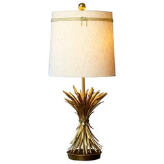 Sheaf of Wheat Gilt Metal Table Lamp by Mabro, Lamp 2 10