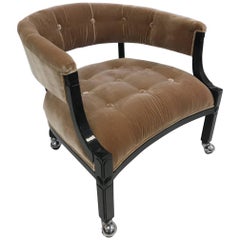 Hollywood Regency Lacquered Slipper Chair 4
