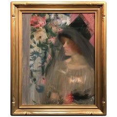 Louise Williams Jackson Pastel Portrait of a Woman in Profile 6
