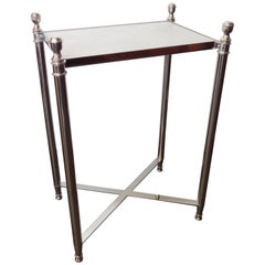 Chrome and Granite Top Side Table
