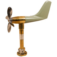 Used Nautical Anemometer in Brass, Aluminum and Fiberglass