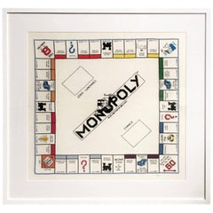 Tableau de jeu de Monopoly fait main au point de croix