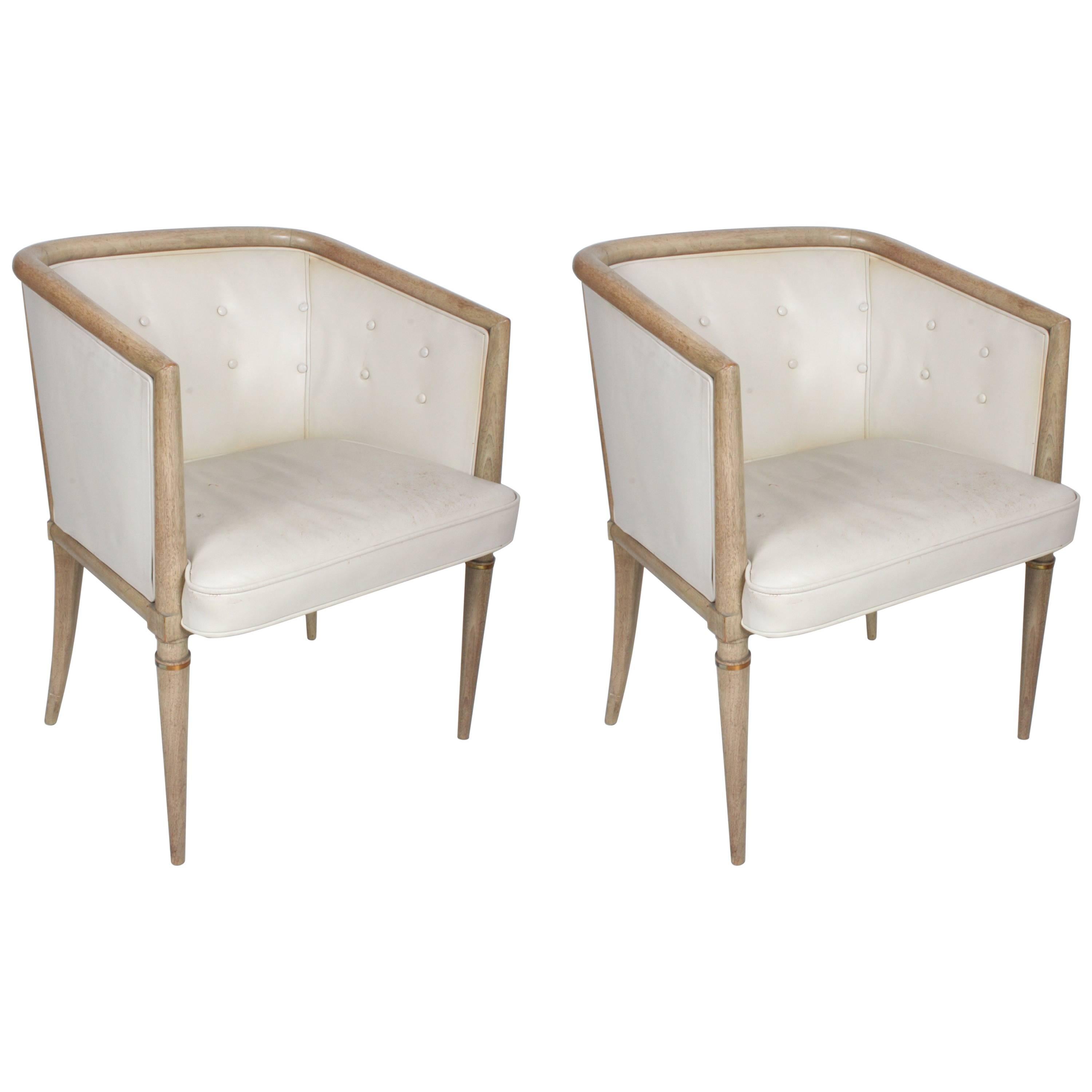 Pair of Mid-Century Modern Occasional Chairs in the Style of Tommi Parzinger