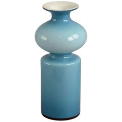 Vintage "Carnaby" Segmented Vase in Blue by Per Lutken for Holmegaard, Denmark