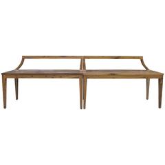 Nicostrato Modern Customizable Bench in Argentine Rosewood from Costantini