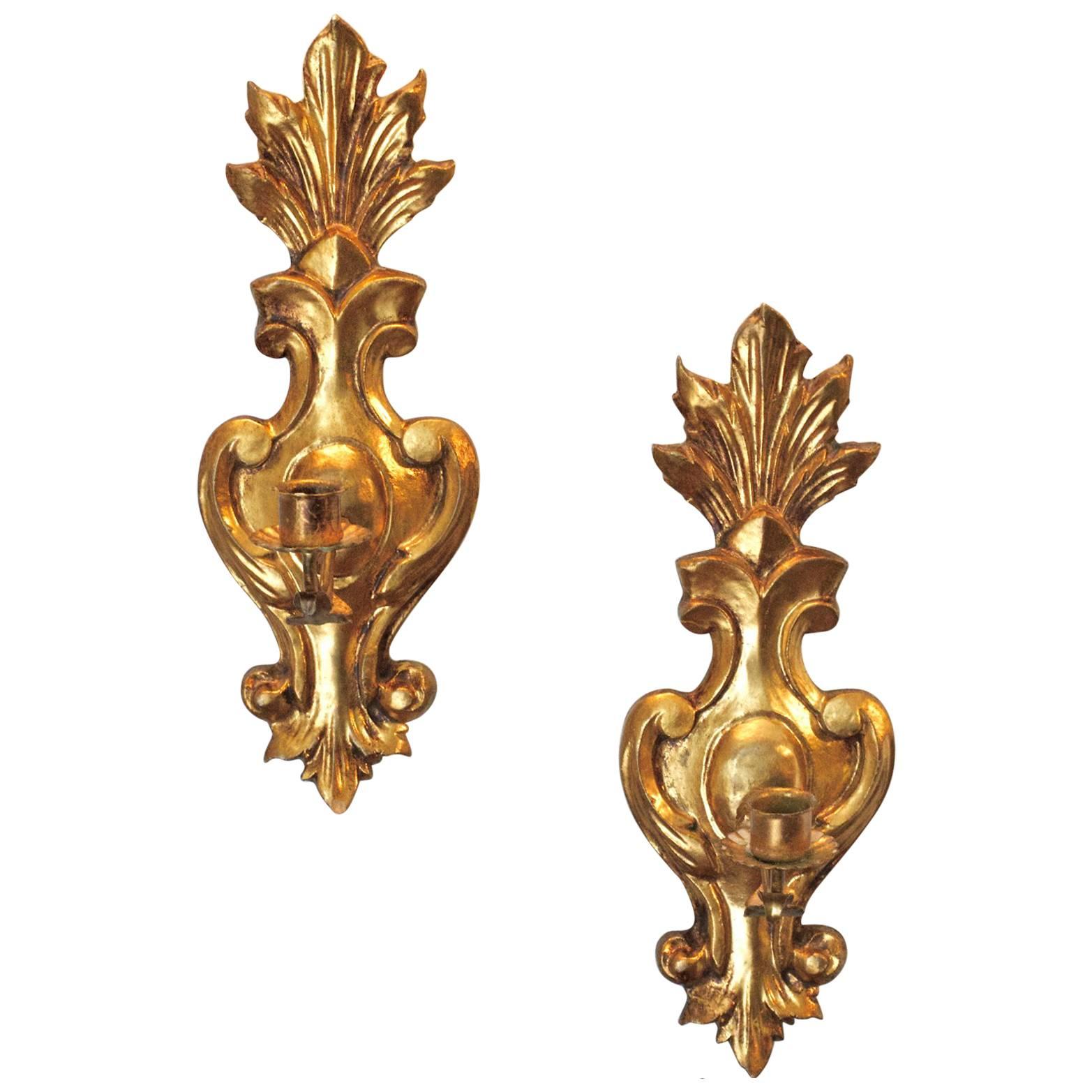 Vintage Italian Sconces of Fleur-de -Lis Form